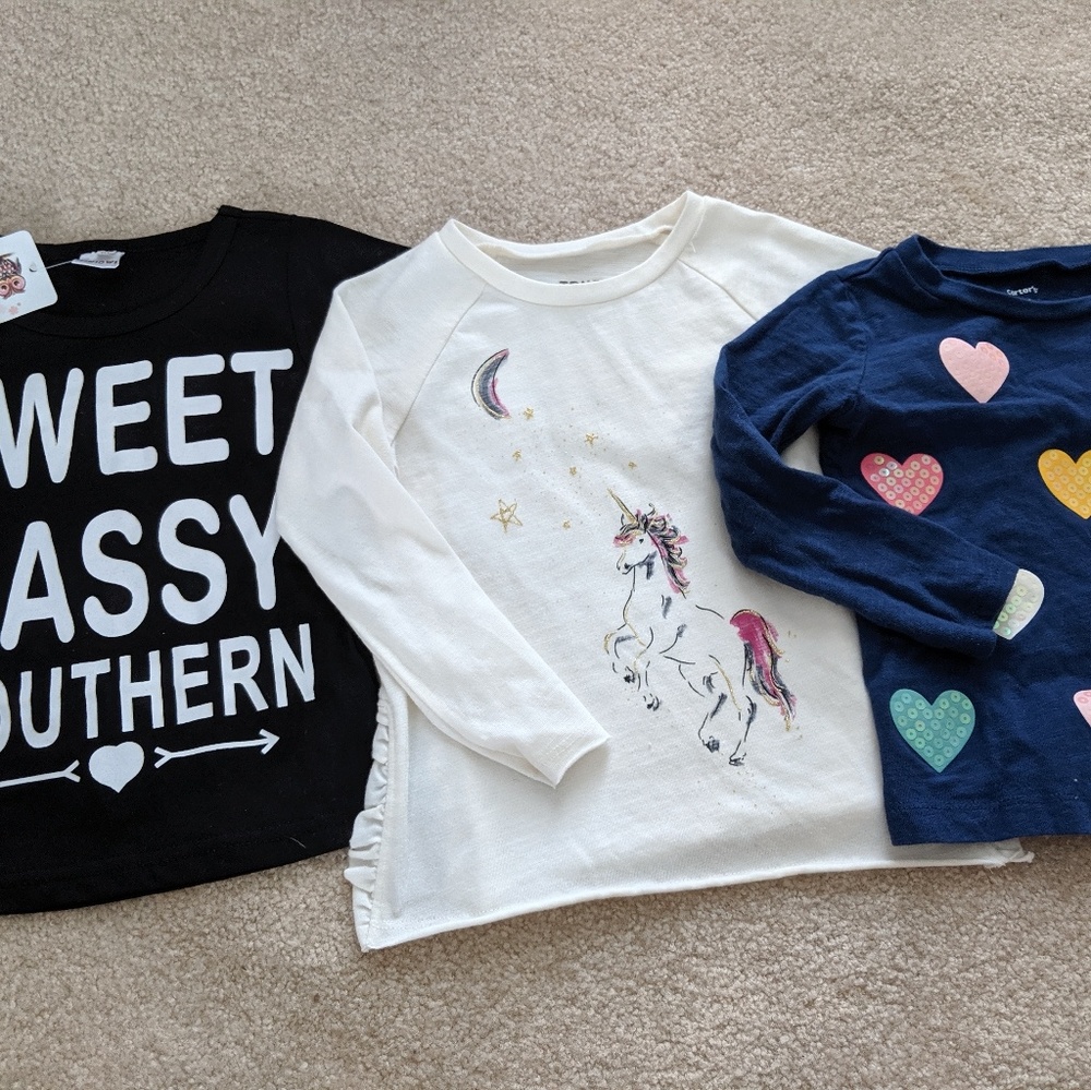 Three long sleeve shirts